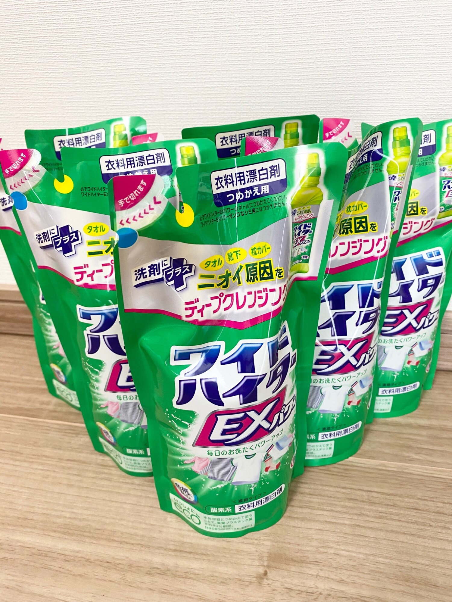 ワイドハイター Exパワー 漂白剤 詰め替え 480ml 6袋セット ワイドハイター ワイドハイター 漂白剤 抗菌 消臭 液体 まとめ買い