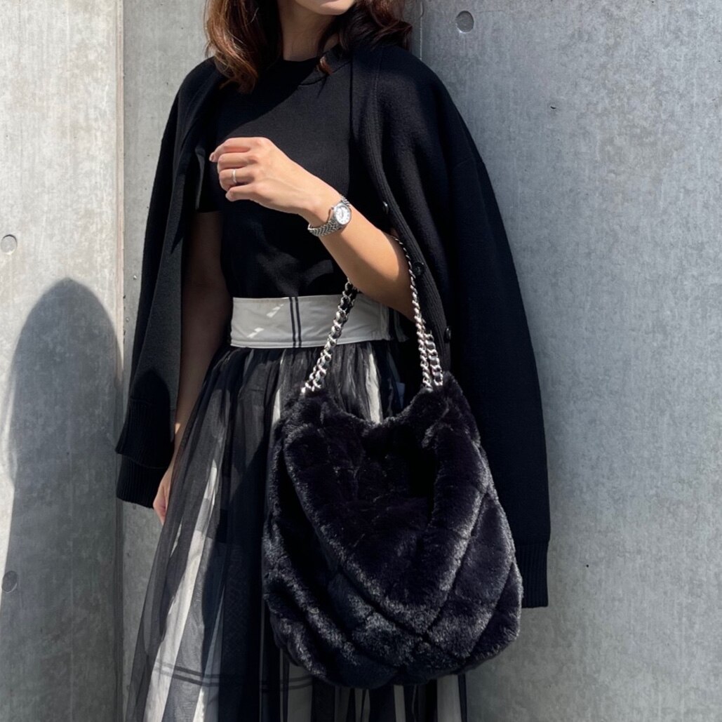 美品　マルコマージ　ファー　黒　ブラック　バッグ　MARCO MASI 40％OFF】【正規品】マルコマージ バッグ marco masi トート