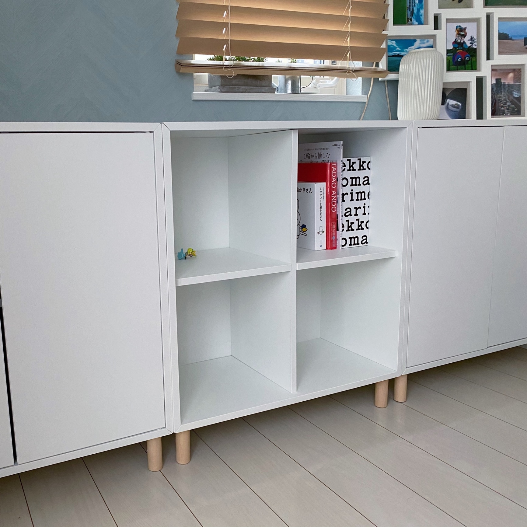 IKEA エーケト キャビネット 収納 棚 台 扉 収納 ホワイト 家具 BAGGEBO バッゲボー キャビネット 扉付, ホワイト, 50x30x80 cm