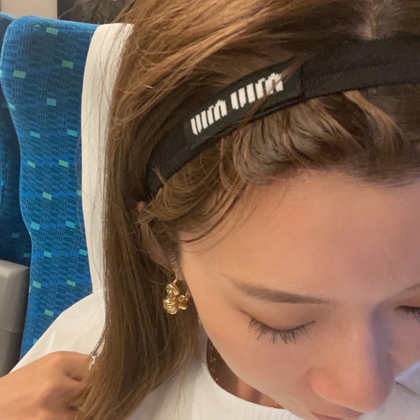 MIUMIU ミュウミュウ ヘアバンド 5IH056 2F8L レディース ロゴ ヘア 