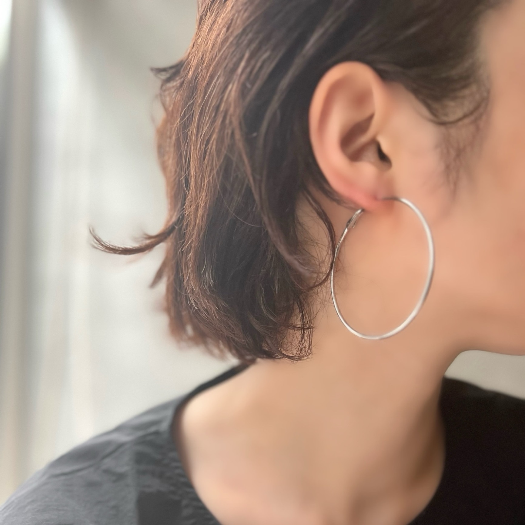 【最大35%OFFクーポン配布中】P241 ピアス サージカルステンレス 金属アレルギー対応 フープ キャッチレス 簡単装着 大ぶり 30mm 60mm 小顔効果 ギフト プレゼント シンプル おしゃれ カジュアル 万能 ジュエリー 6ef