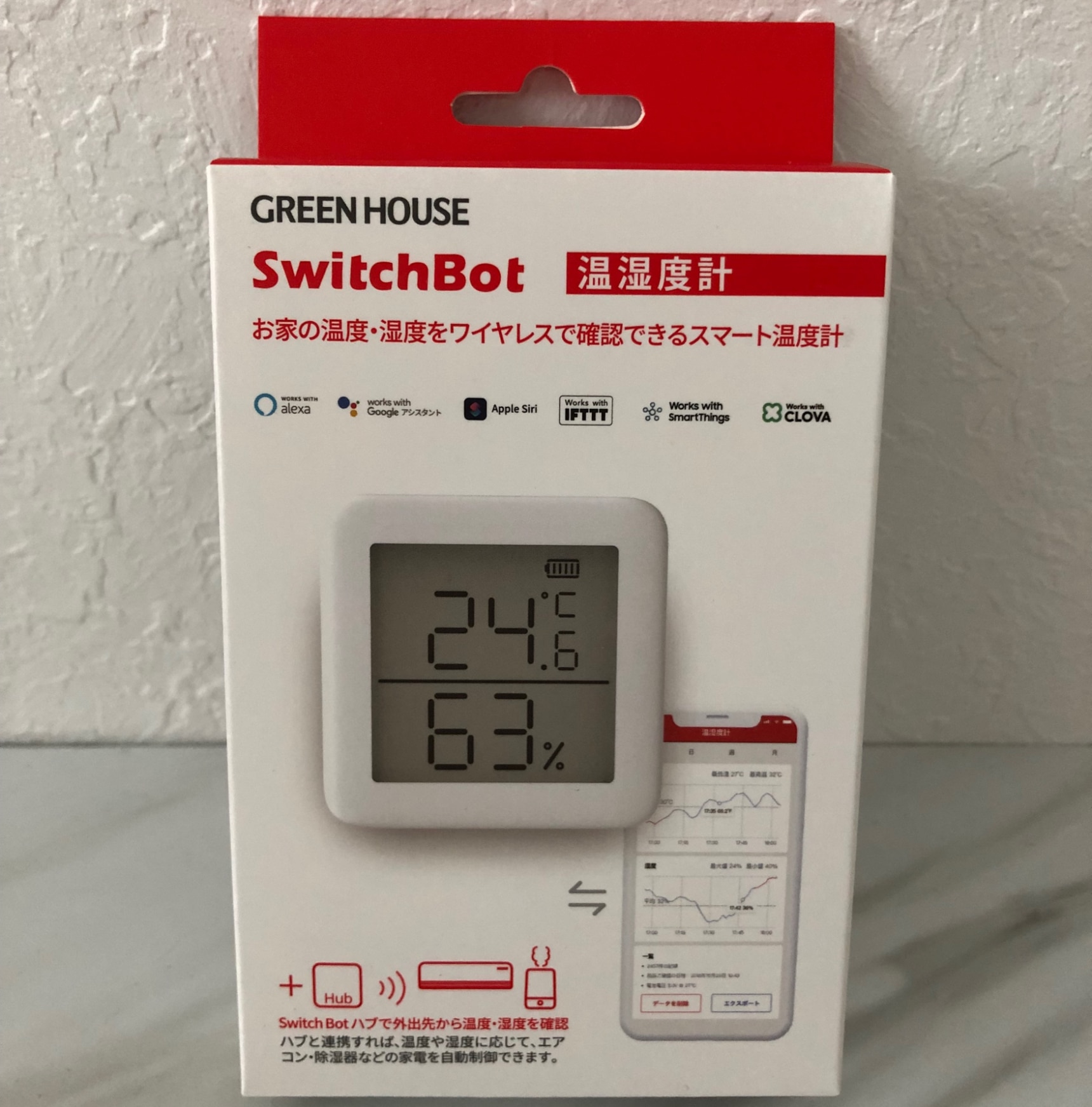 限定価格セール スイッチボット SWITCHBOTMETER-GH SwitchBot 温湿度計 スマートフォン・携帯電話アクセサリー