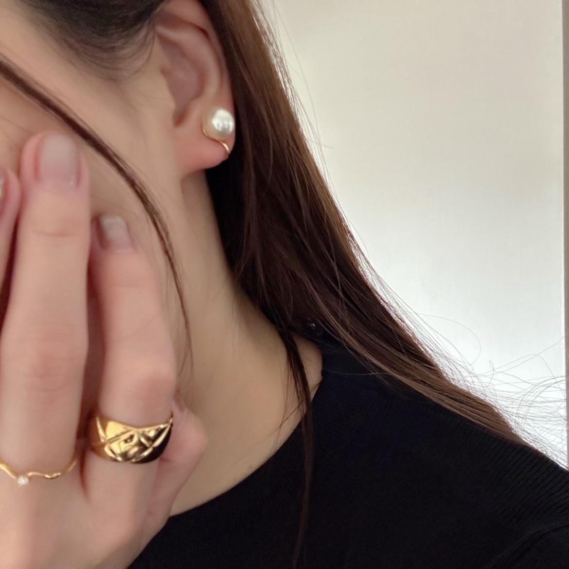 K18 「アミ クローバー」ピアス Orefice