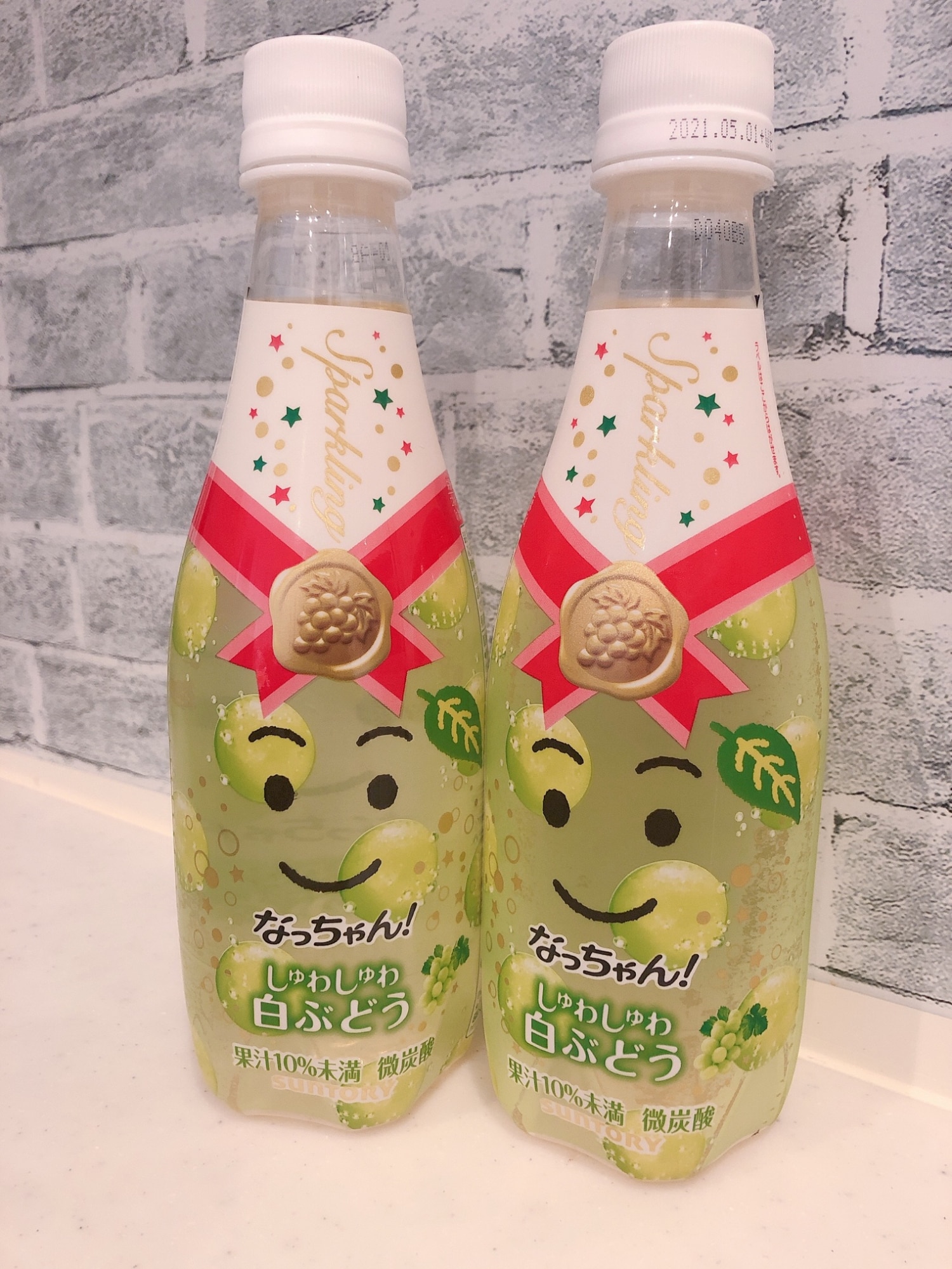 送料無料】サントリー なっちゃん しゅわしゅわ白ぶどう410ml×1ケース