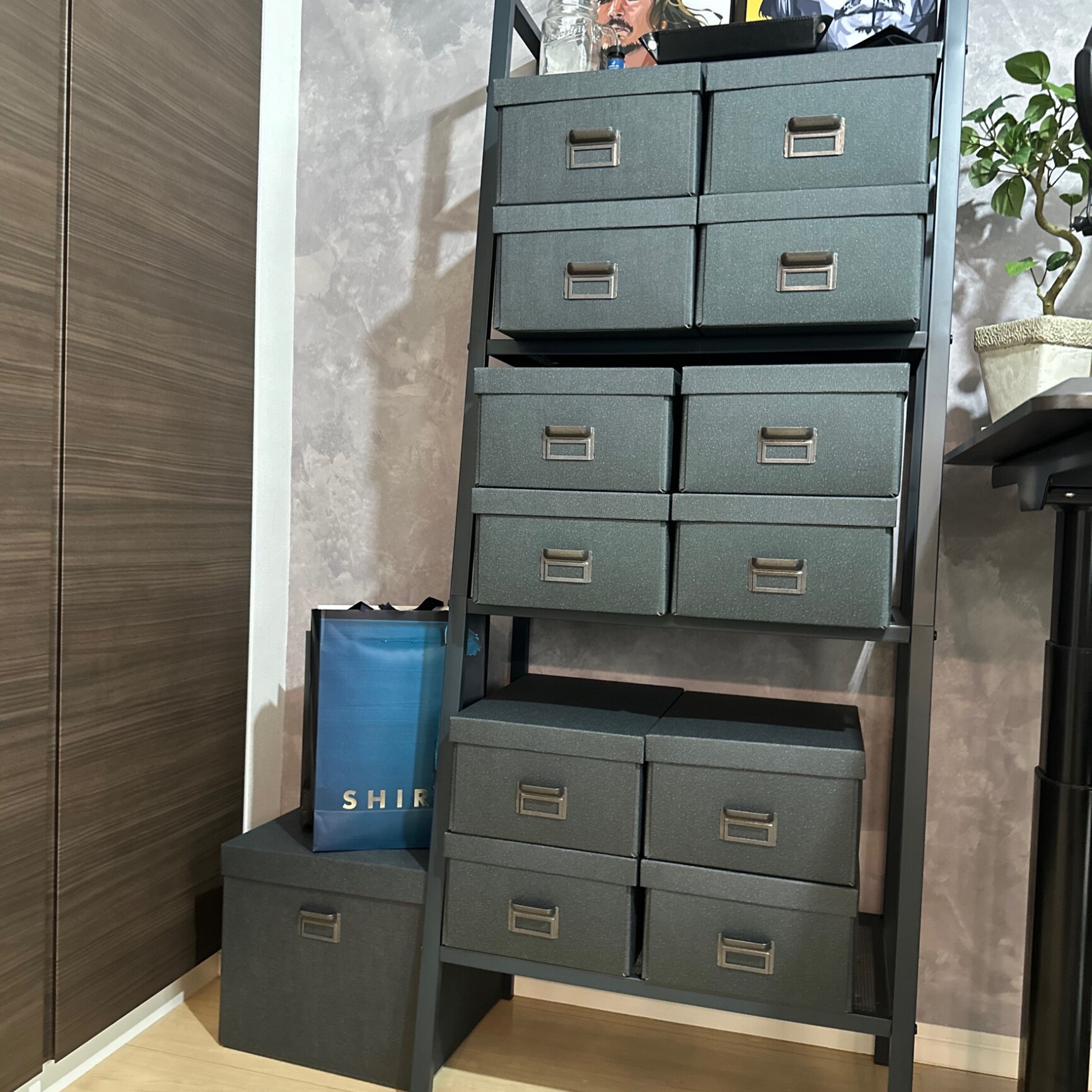 IKEA LERBERG イケア レールベリ シェルフユニット, ダークグレー