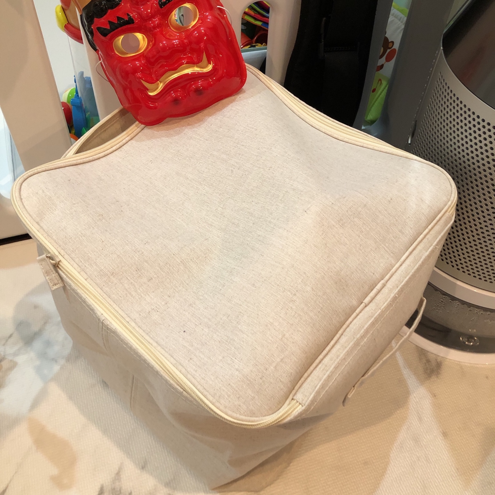 無印良品 公式 ポリエステル綿麻混 ソフトボックス フタ式 L 無印良品 公式 ポリエステル綿麻混 ソフトボックス フタ式 L