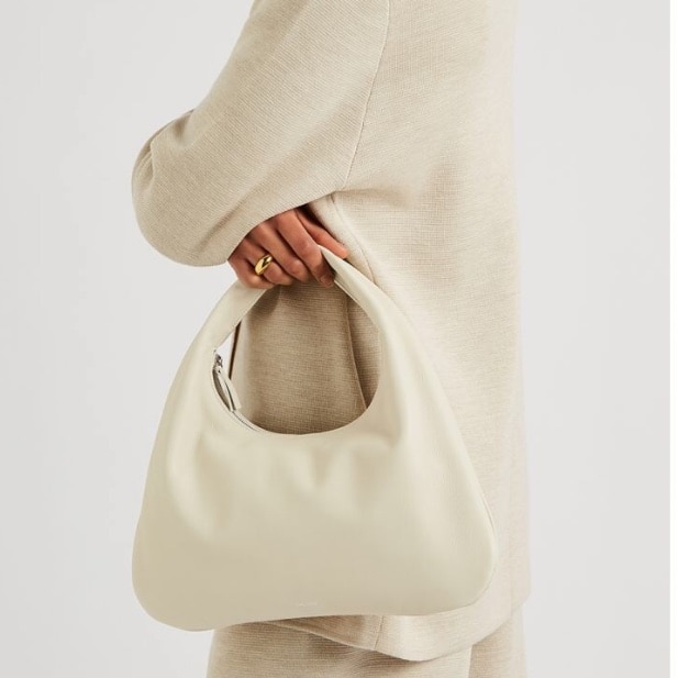 The Row Ivory Leather Small Everyday Hobo The Row