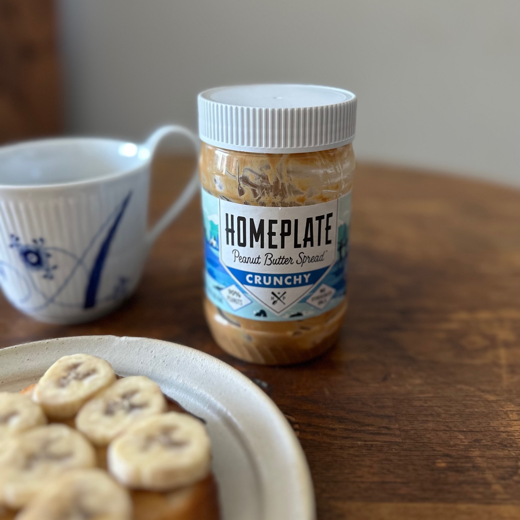 HomePlate ピーナッツバター、カリカリ、16オンス PB ジャー、3 個パック、すべて天然、かき混ぜなし、グルテンフリー、非遺伝子