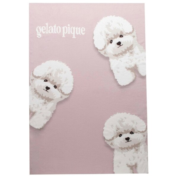 gelato pique ジェラートピケ パウダーDOG3柄ジャガードマルチカバー 