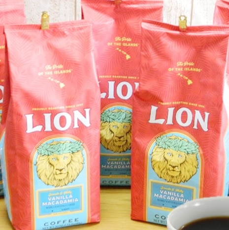 ライオンコーヒー バニラマカダミア 豆 24oz(680g) 24オンス 業務用