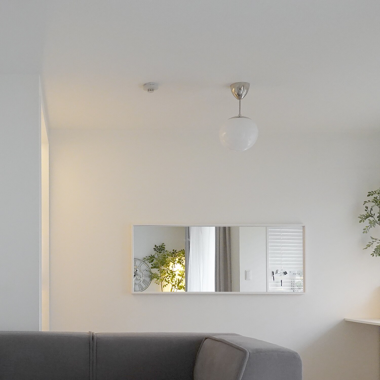 IKEA】NISSEDAL ニッセダール ミラー, ホワイト, 40x150 cm【壁取付