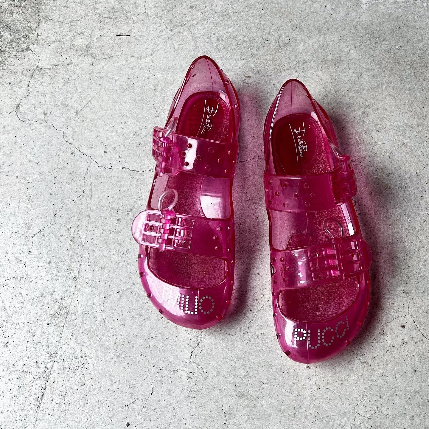 【中古】エミリオプッチ EMILIO PUCCI サンダル ラバー ロゴ ストラップ 35/36 クリア /C 夏 レディース 【ベクトル 古着】 211105