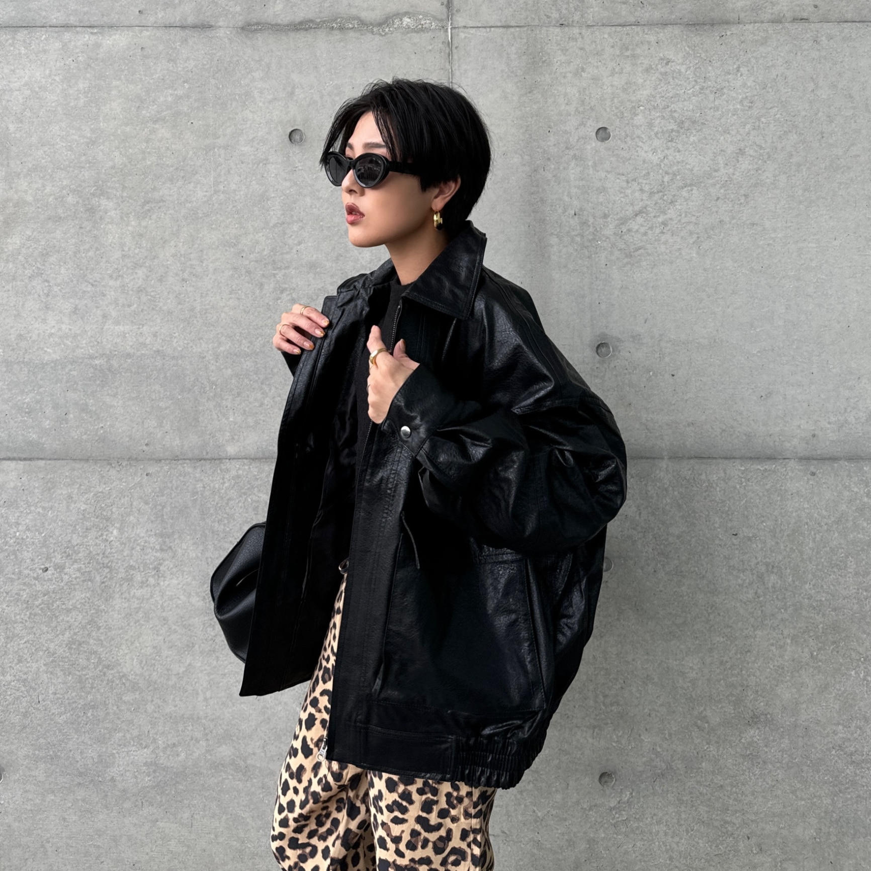 SALE／20%OFF】FREAK'S STORE フェイクレザーブルゾン 24AW フリークス