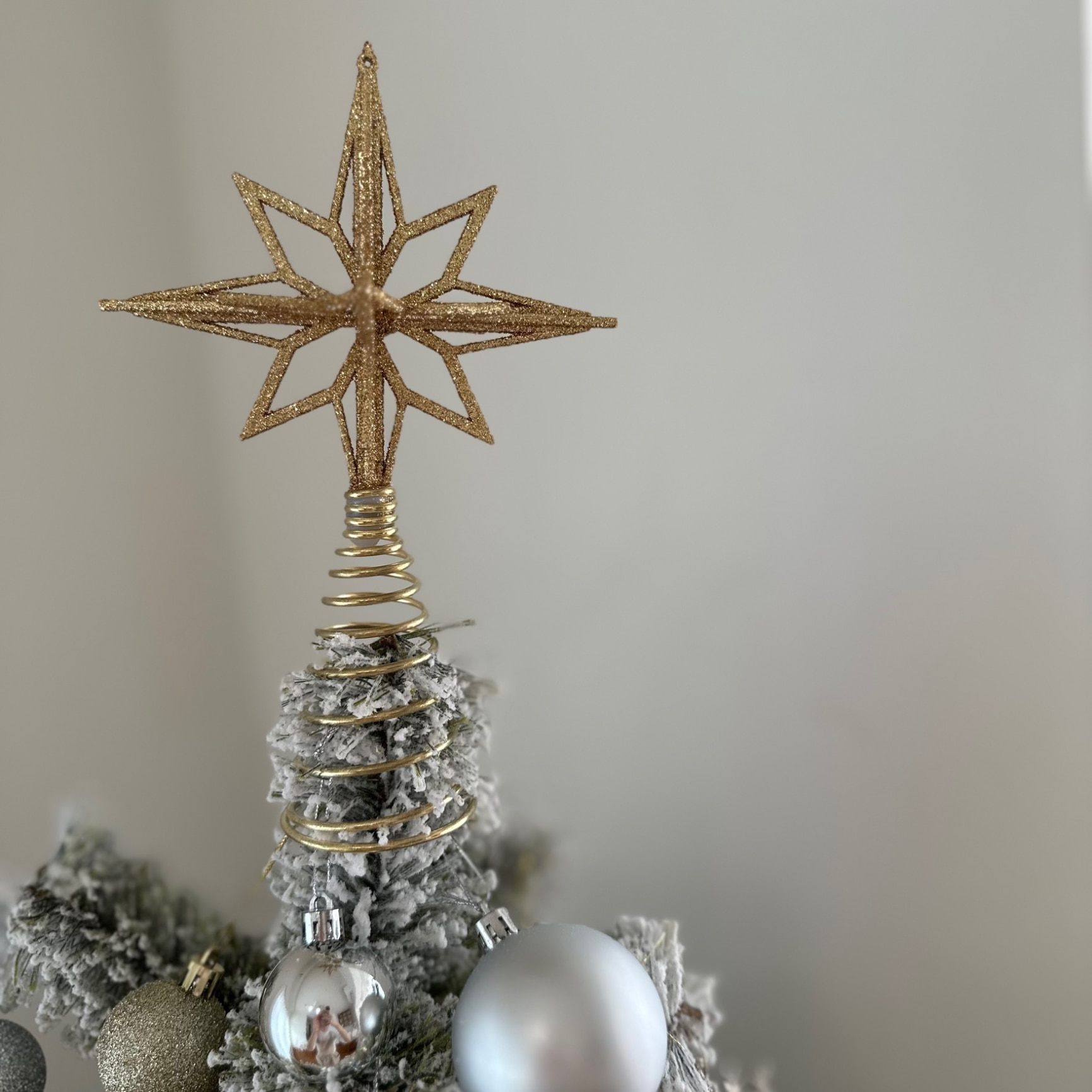 ブラックフライデー☆／クリスマスツリー トップスター 15cm