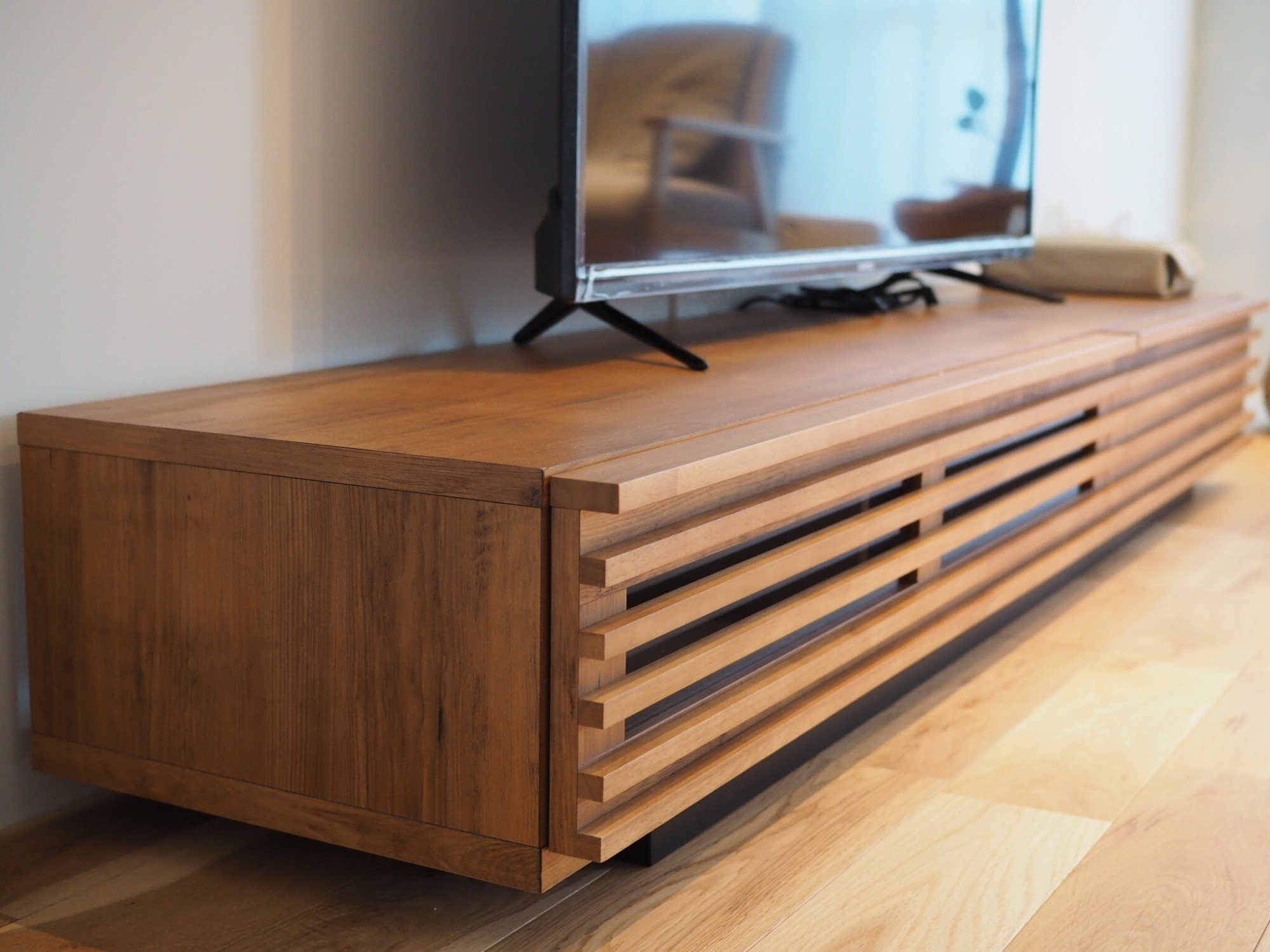 エレガント木製ナチュラルハイタイプテレビボード♡