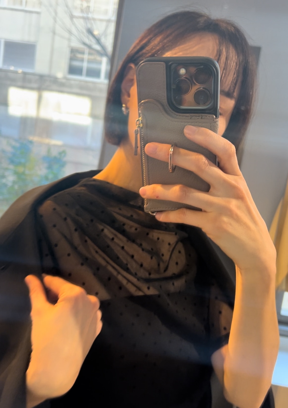 MIESROHE]フロッキーチュール半袖TOPS | KOBUNSHA SELECT SHOP