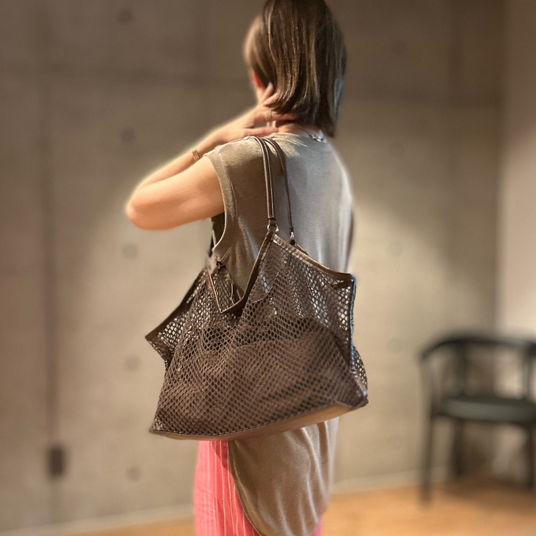 美品 カンポマッジ 本編み込み メッシュトートバッグ A4対応 メッシュ トートバッグ A4 1セット（10個） 今村紙工 - アスクル