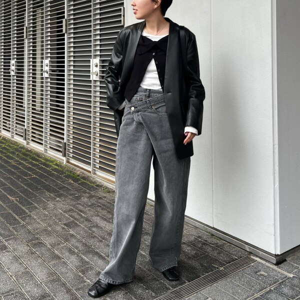 BEAUTY&YOUTH UNITED ARROWS ダメージ ラップワイド デニムパンツ  