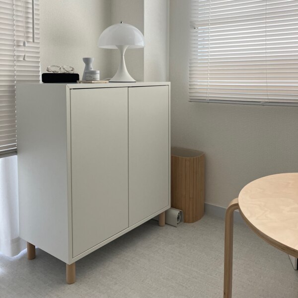 IKEA】EKET/エーケト キャビネット 扉2/棚板1付き ホワイト70x35x70 cm