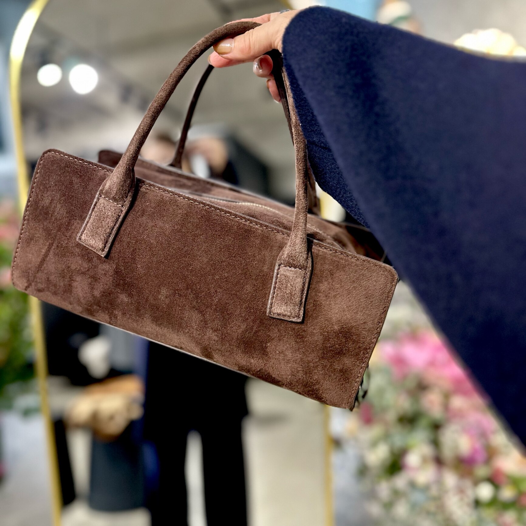 yuki(ドキ子さん)ROOMコラボ】 本革 ボストン 横長バッグ バゲット