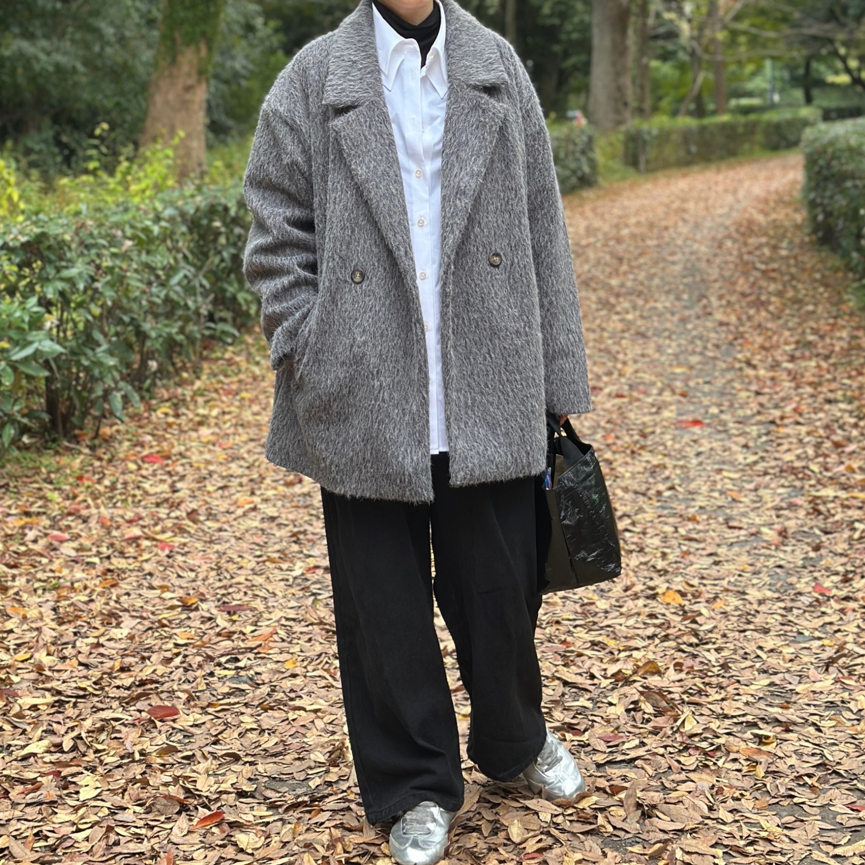 シャギーコートジャケット