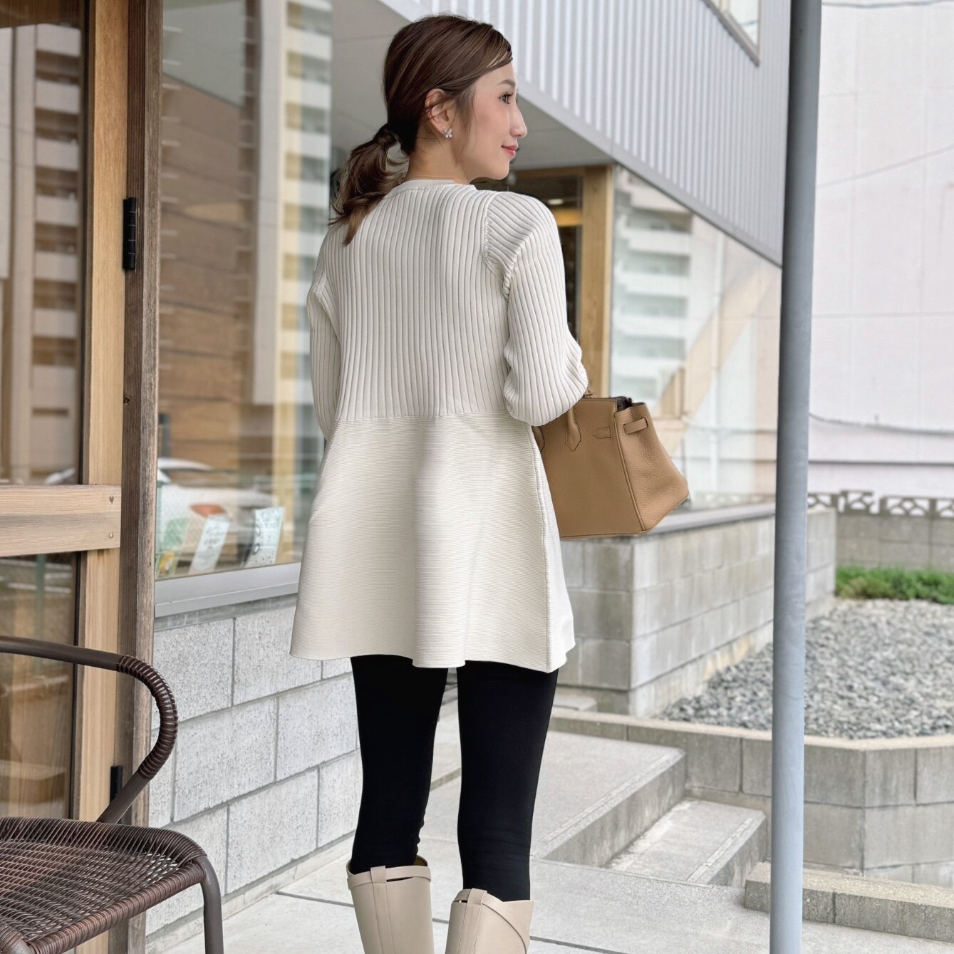 SALE／50%OFF】構築シルエットペプラムニットチュニック Mila Owen