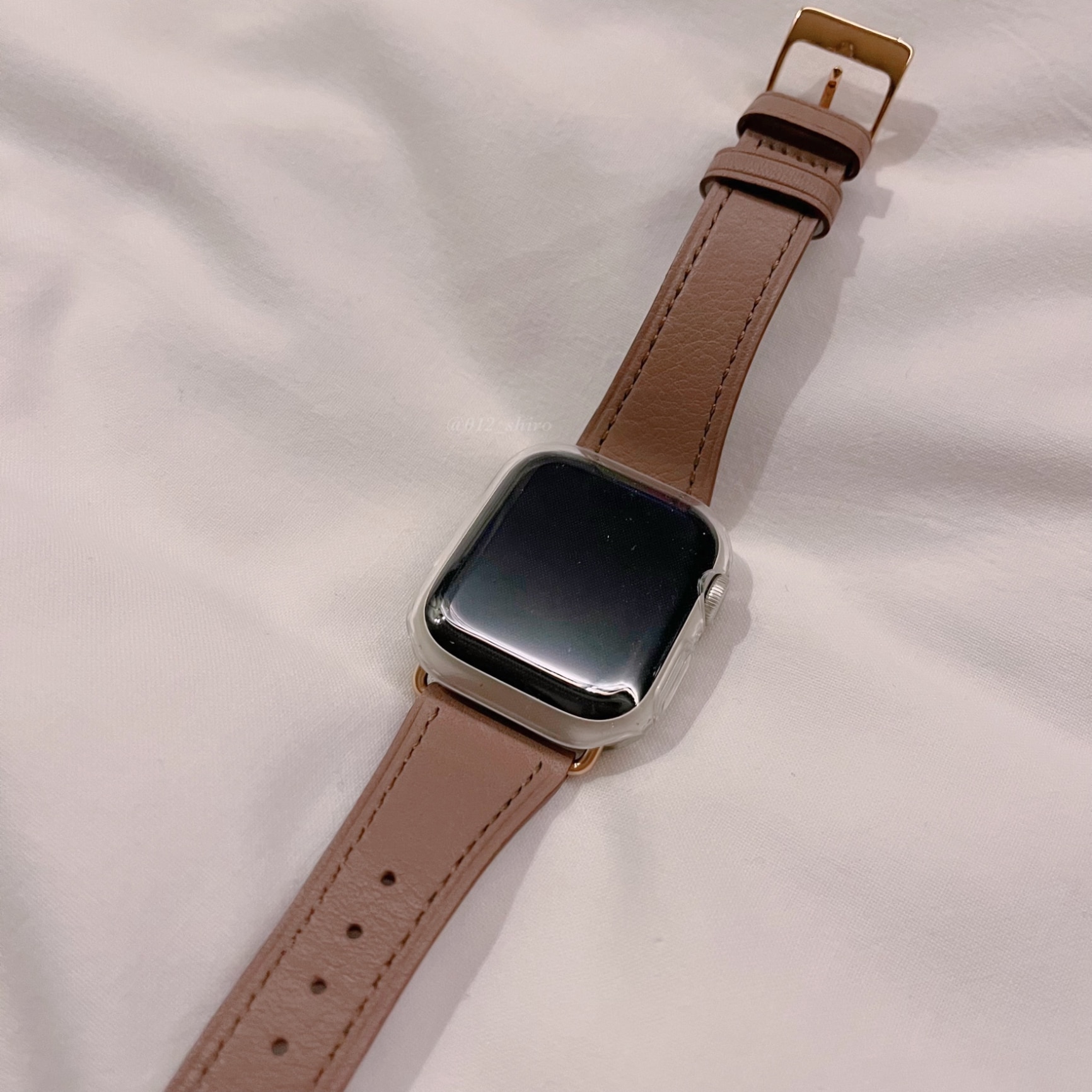 アップルウォッチ バンド 裏面防水 イタリアン レザー スリム くすみカラー apple watch ベルト レディース 革 本革 ニュアンス