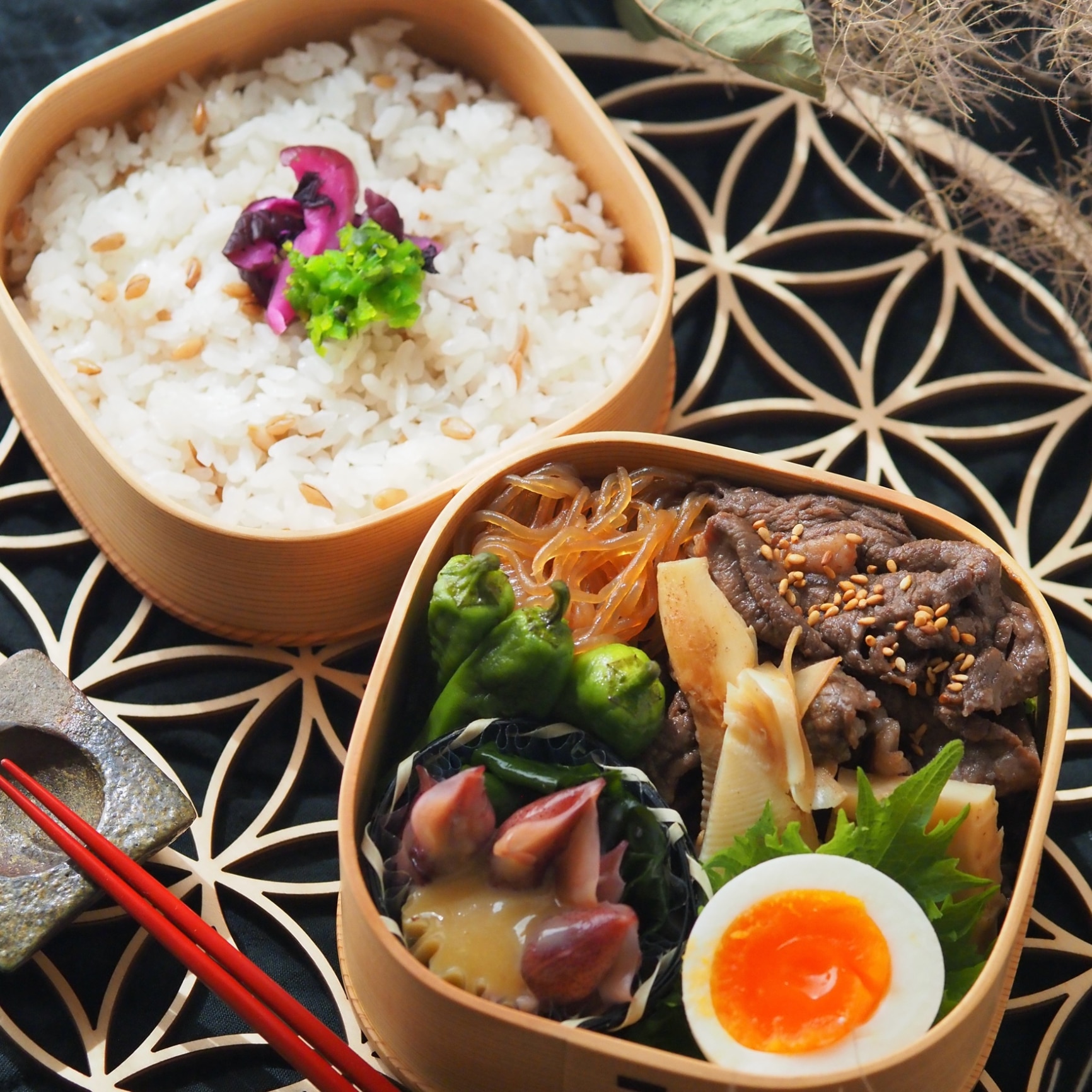 大館工芸社 公式】 くつわ弁当 上段 380ml 下段 505ml 曲げわっぱ 大館