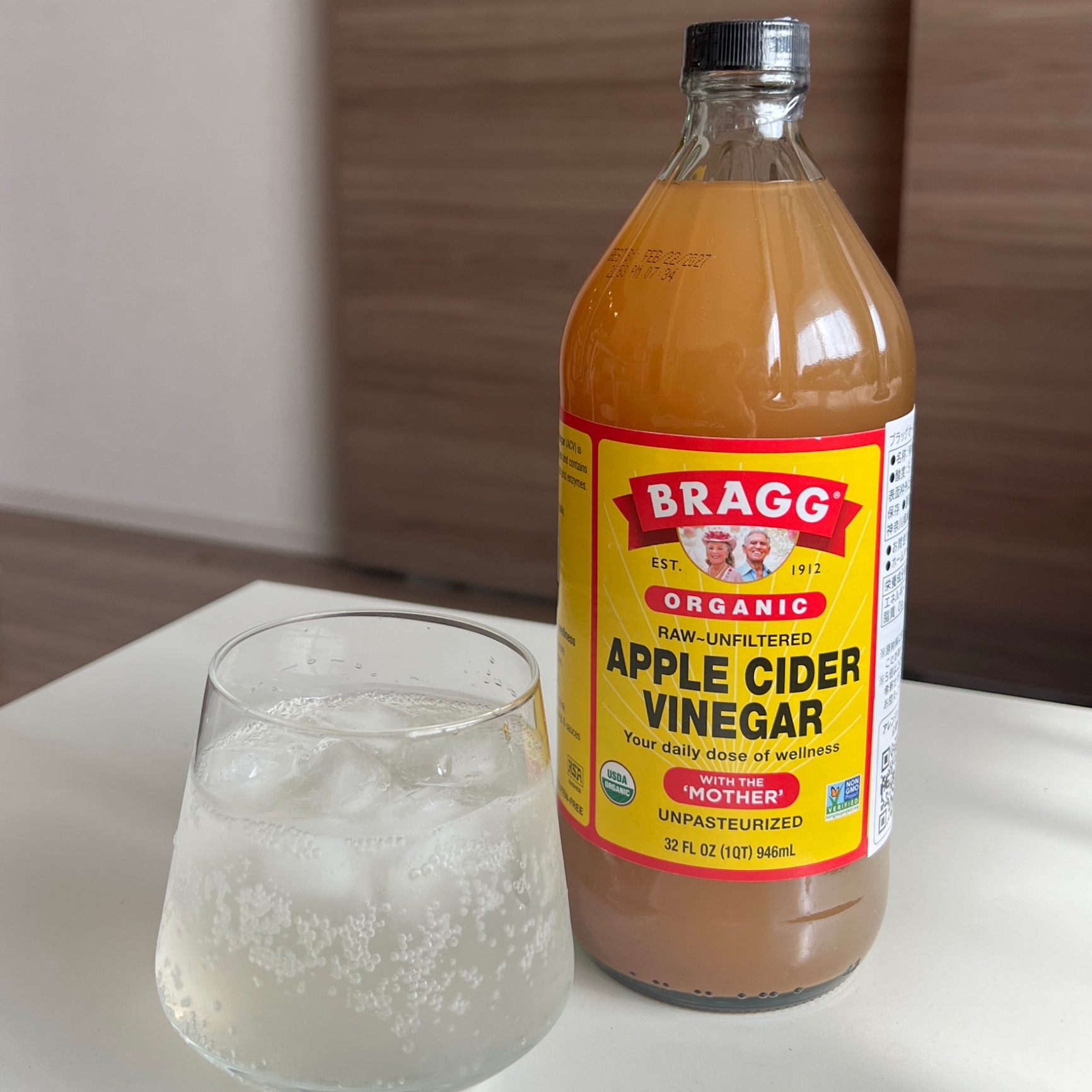 送料無料】Braggアップルサイダービネガー 有機りんご酢 946ml×2本