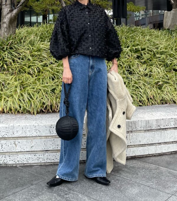 Re.Verofonna 【リボンカットJQクロップドシャツ】 リボンジャガード 