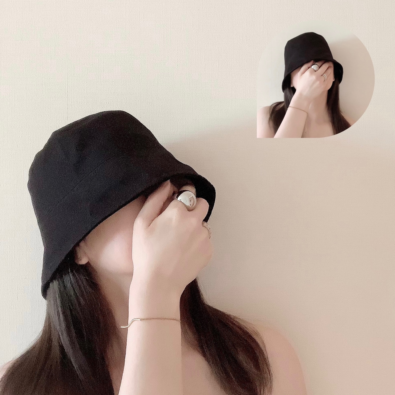 バザール バケットハット VARZAR Label drop over fit bucket