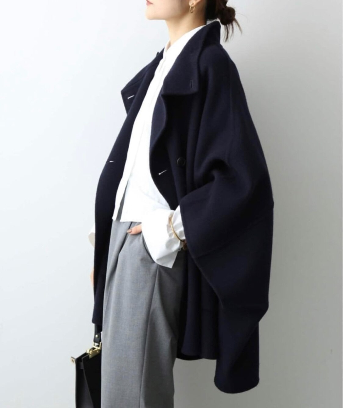 WEB限定/受注生産/追加3予約》スタンドカラーダブルフェイスポンチョ