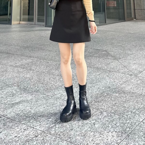 ニットソックス リッジッドソールチェルシーブーツ 【再入荷】（Black） 