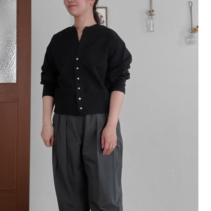 全品10％OFFクーポンで5841円／カーディガン スナップボタン