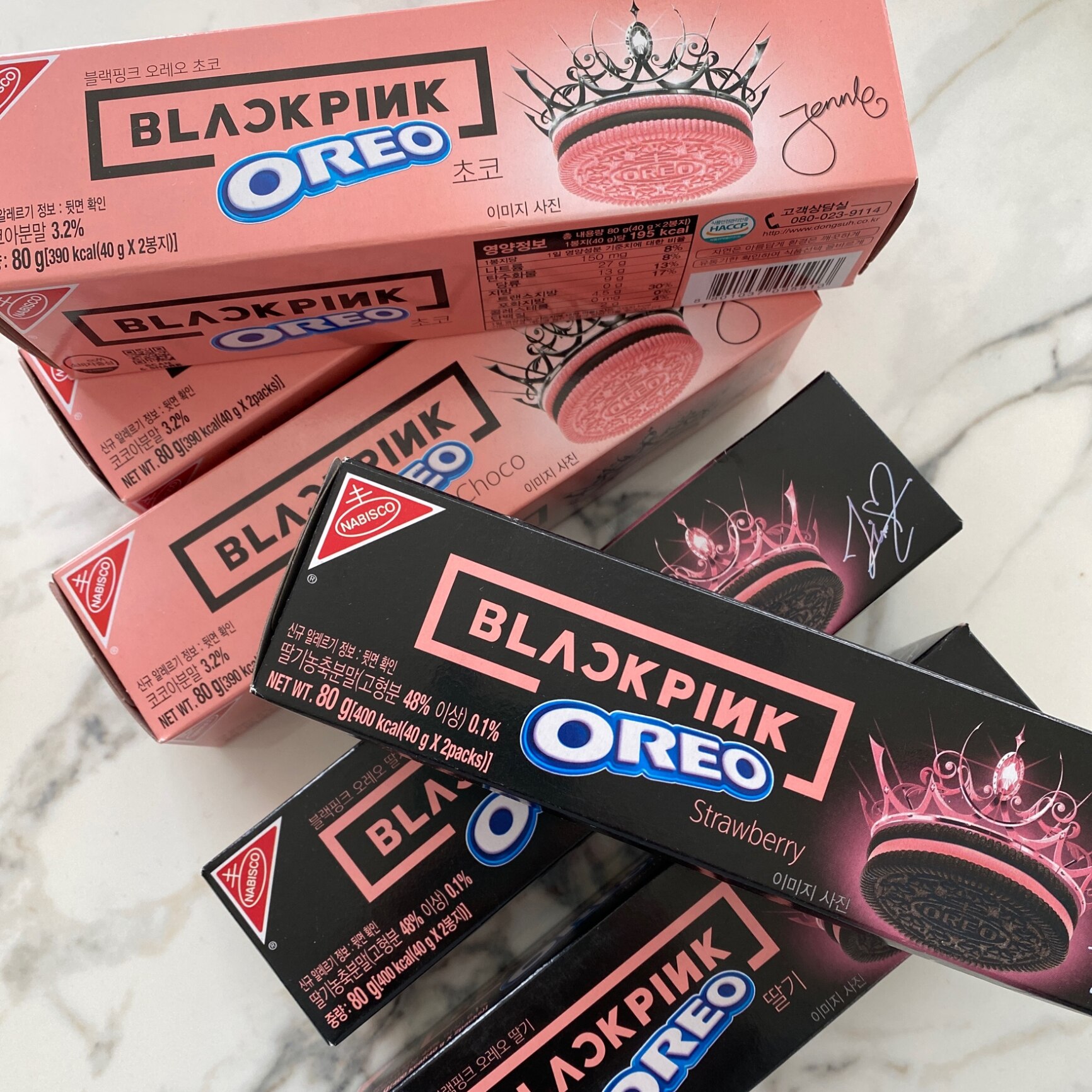 ランダム発送】韓国 限定版 BLACKPINK オレオクッキー 6個 (トレカなし