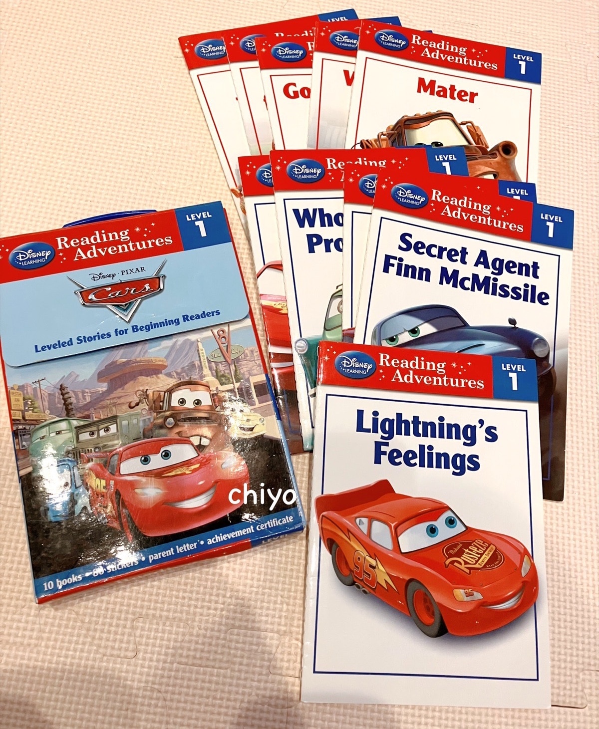 洋書 Disney hardcover Book, Reading Adventures Cars level 1 Boxed Set