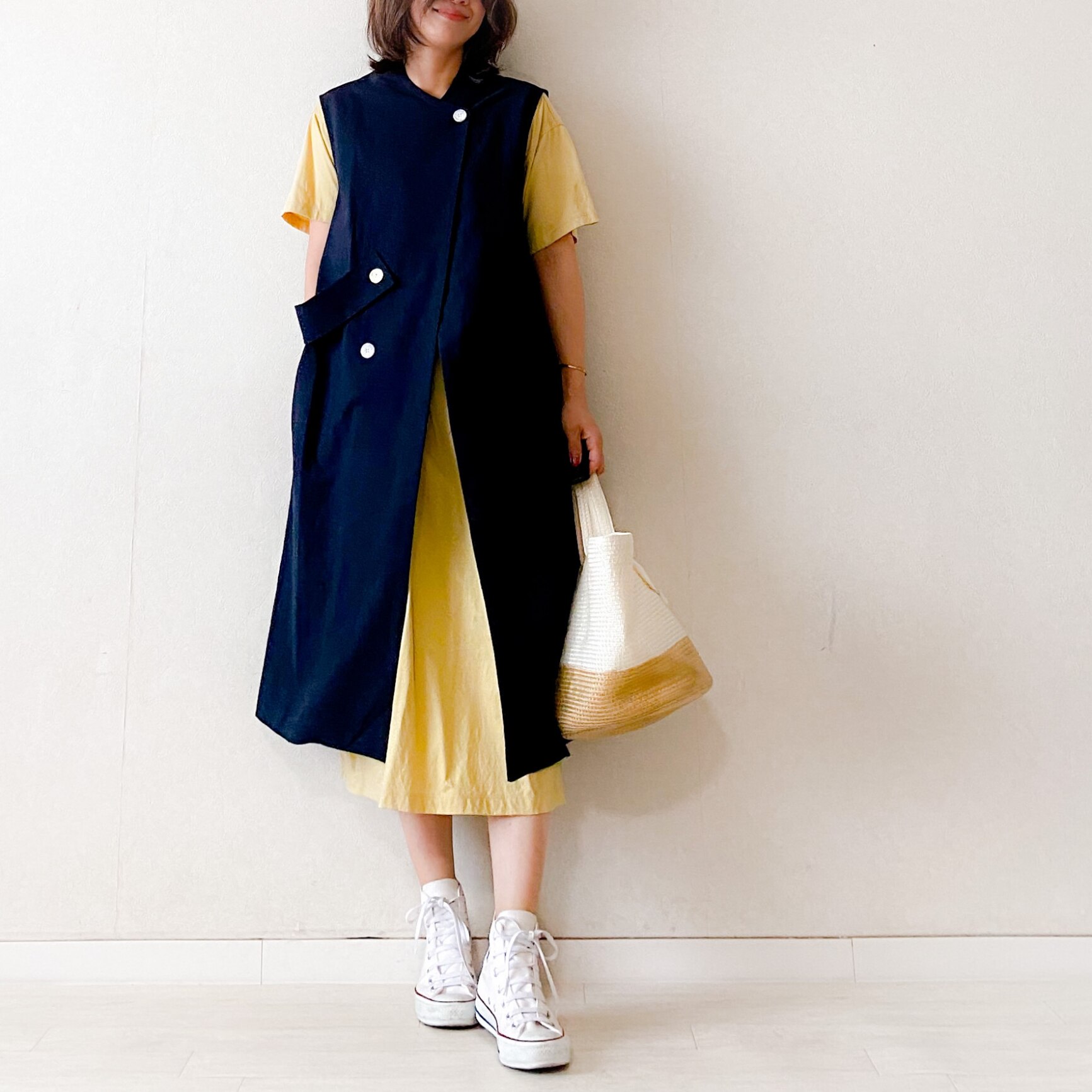 オリジナルセレクト◆すぐ着られるきちんと感と温かさ◆鹿の子モール風の裾ラビットファーニットジャケットグレー STYLE DELI(スタイルデリ)のヤク風タートルネックワンピースB通販