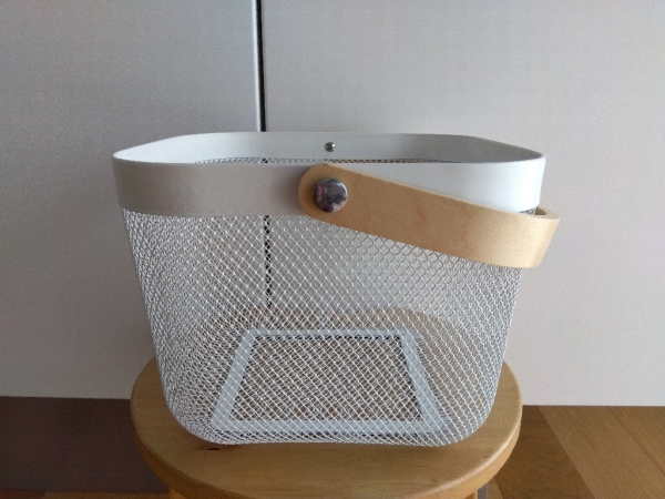 IKEA イケア バスケット かご ホワイト 白 25x26x18cm n60480544