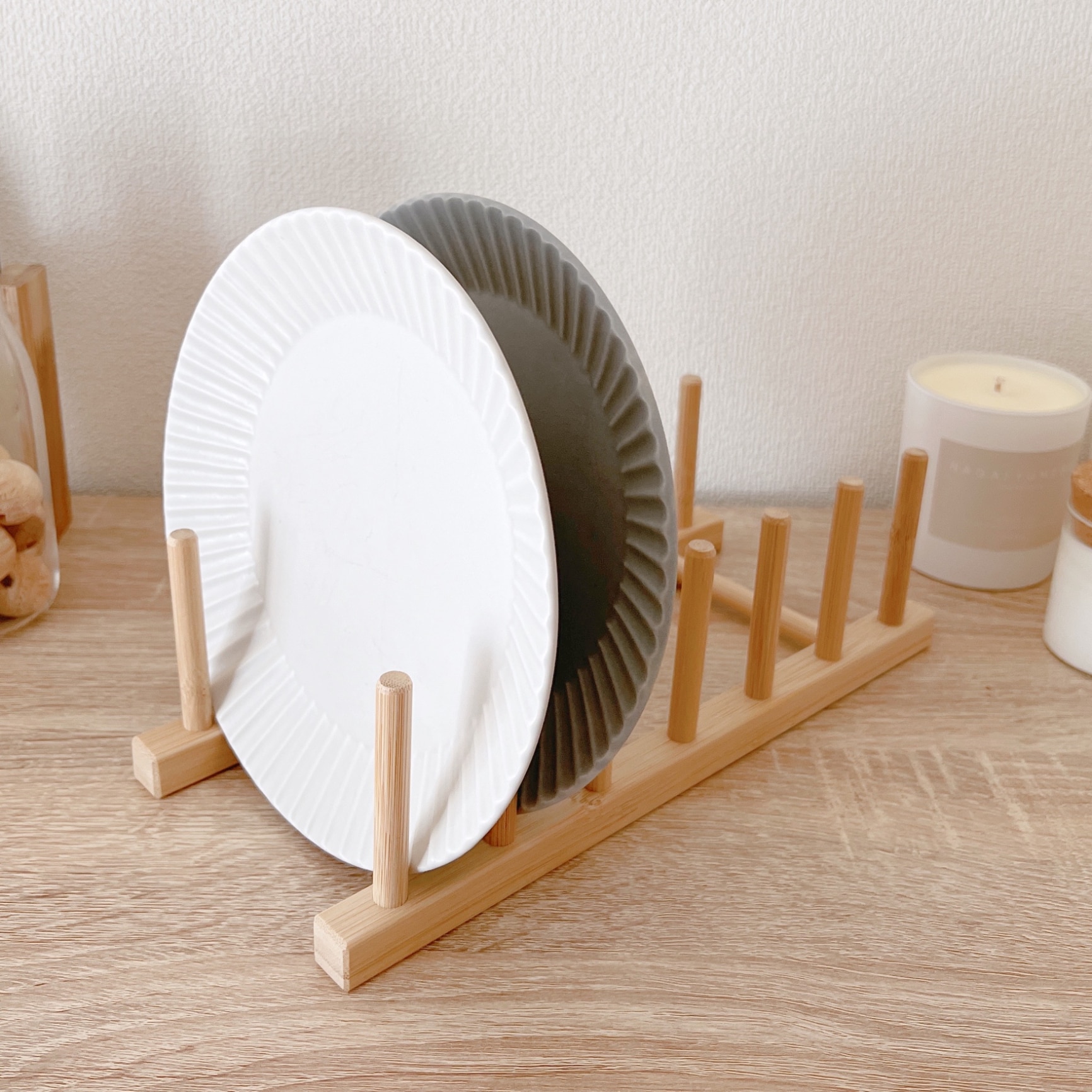 【あす楽】IKEA イケア プレートホルダー 竹 d00313322 OSTBIT オストビット キッチン用品 キッチン整理用品 皿