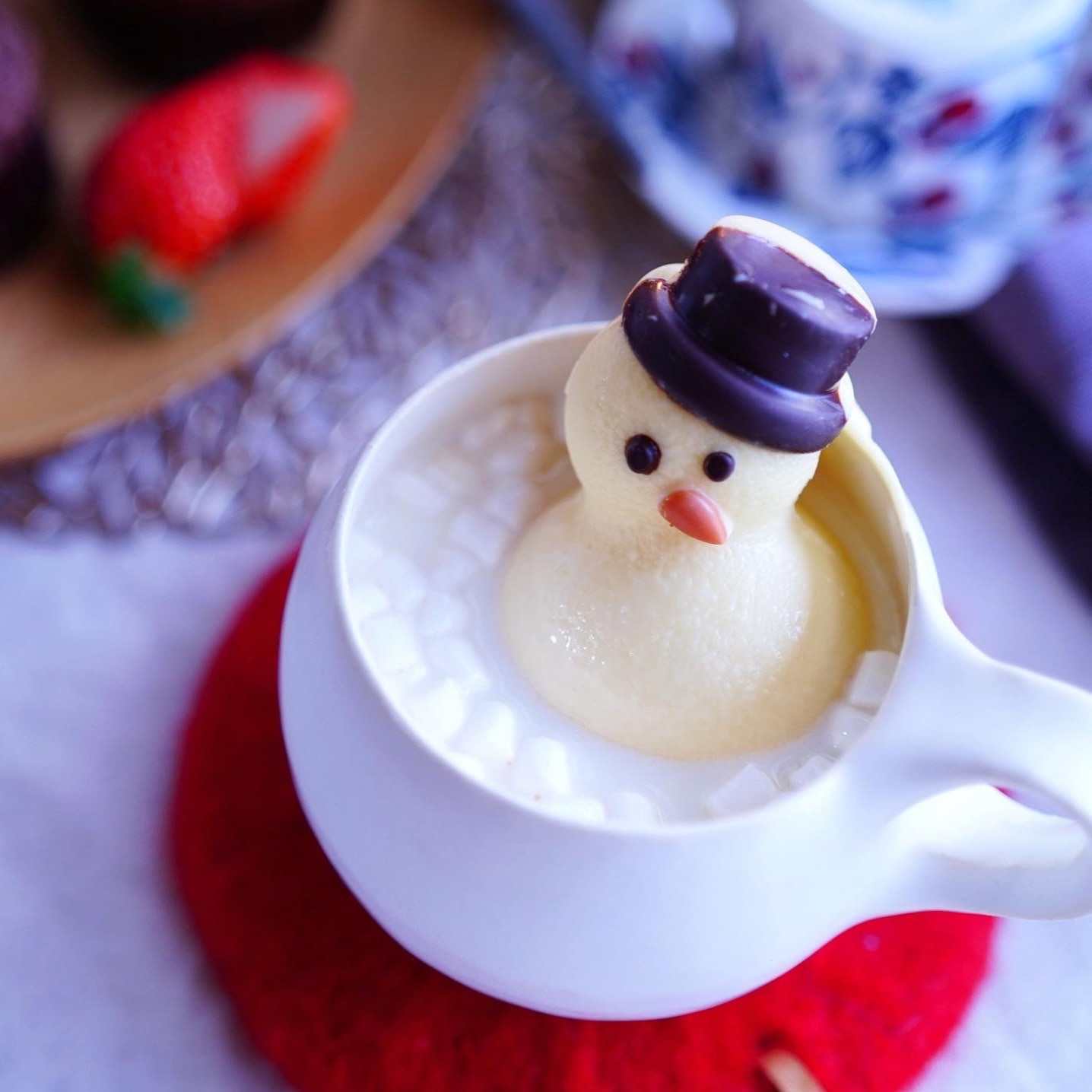 クリスマス ホットチョコレート マシュマロ入り ホットミルク バニラ