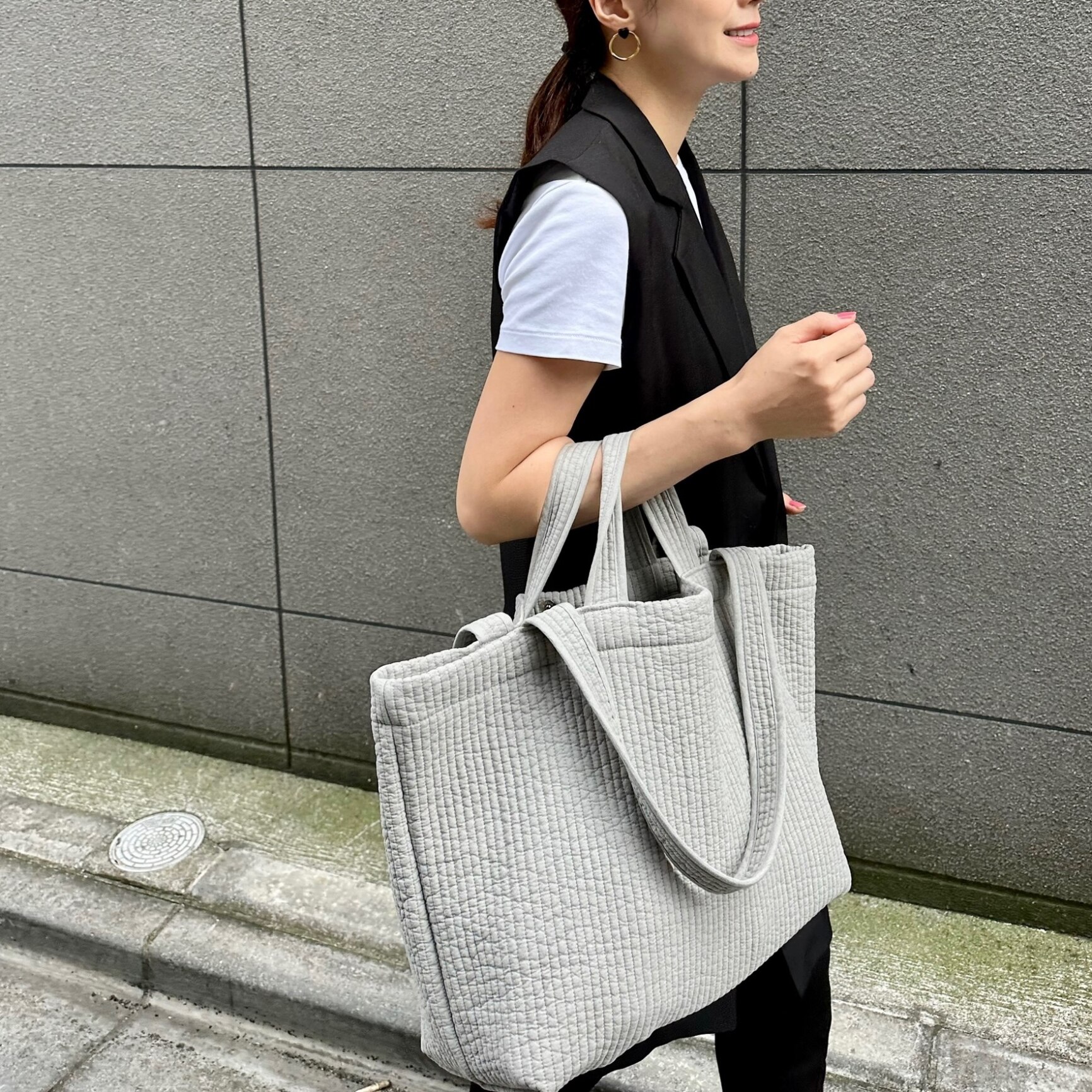 クリスマス限定♡ヌビ ツイード ファー バッグ レッスンバッグ ヌビバッグ