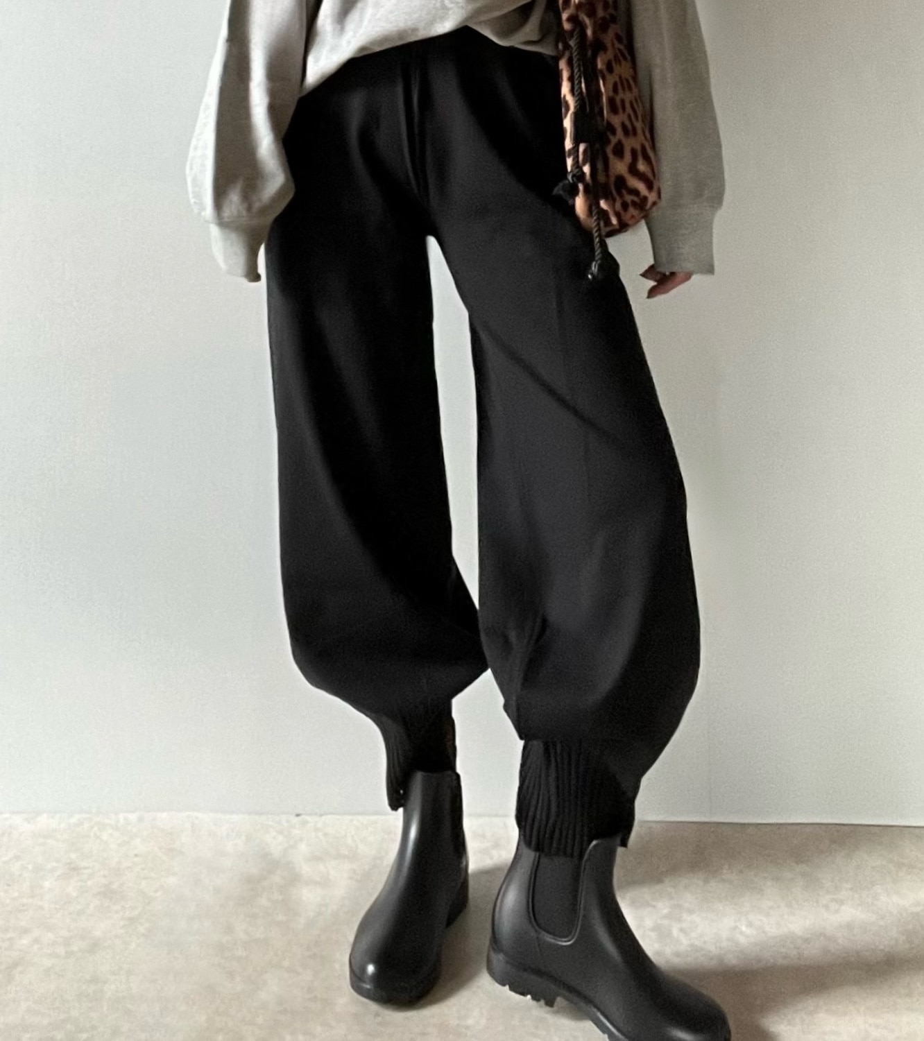 モナリザ様専用 バルーンパンツ 圧縮ウールニット黒 banmari様専用