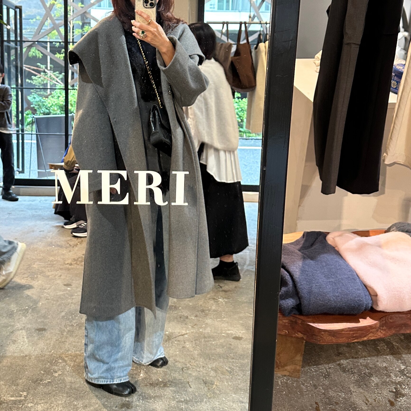 新品⭐︎meri ミーリー　ハーフハンドメイド ロングコート 楽天市場】ハーフハンドメイド ロングコート ※12月8日20時グレー