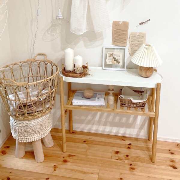IKEA イケア プラントスタンド 竹 ホワイト 白 70cm d80294961 