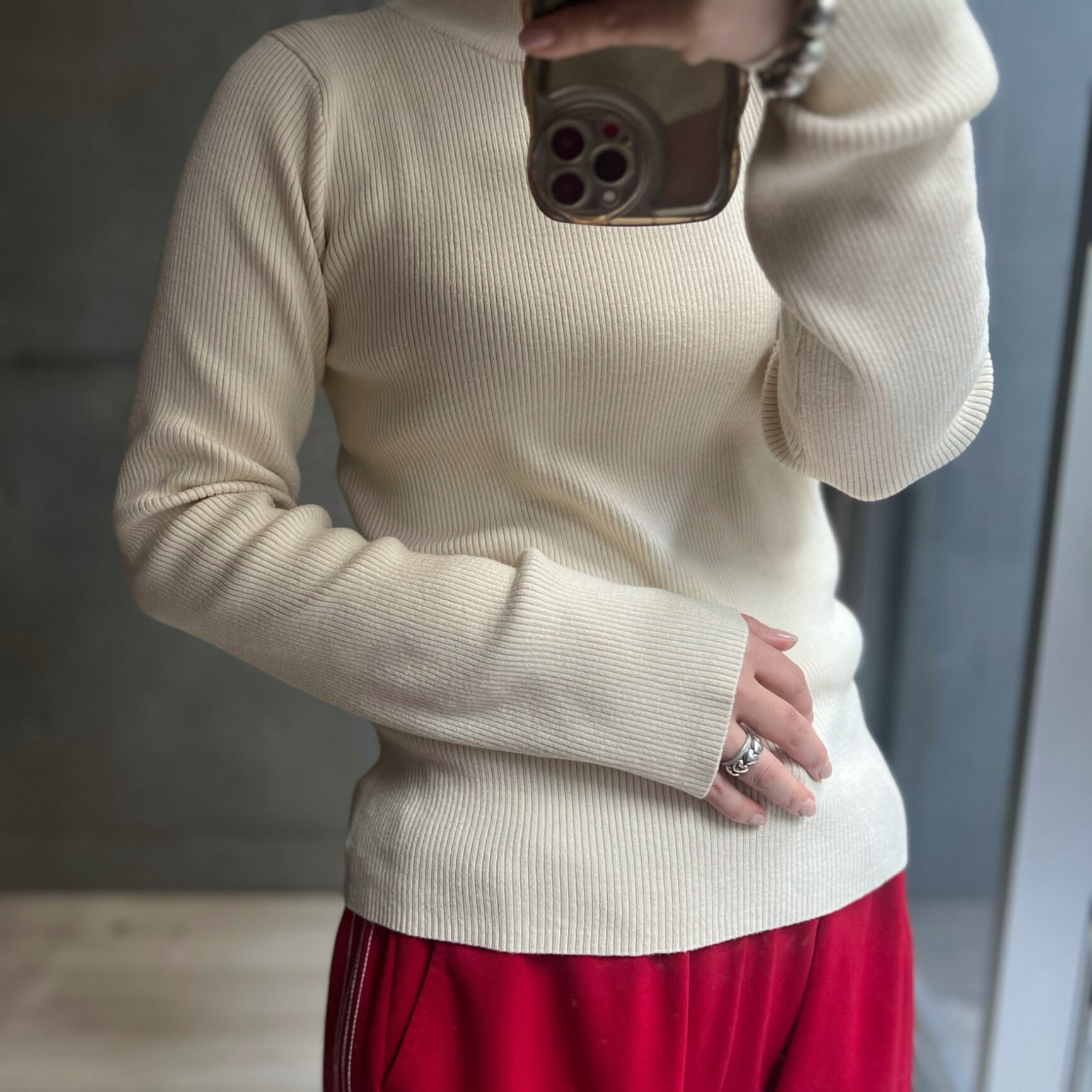 139,424枚完売！【特別送料無料！】ニット M/L/LL セーター 長袖 【メール便可22】◆zootie（ズーティー）：チクチクしない なめらかリブニット［ハイネック］