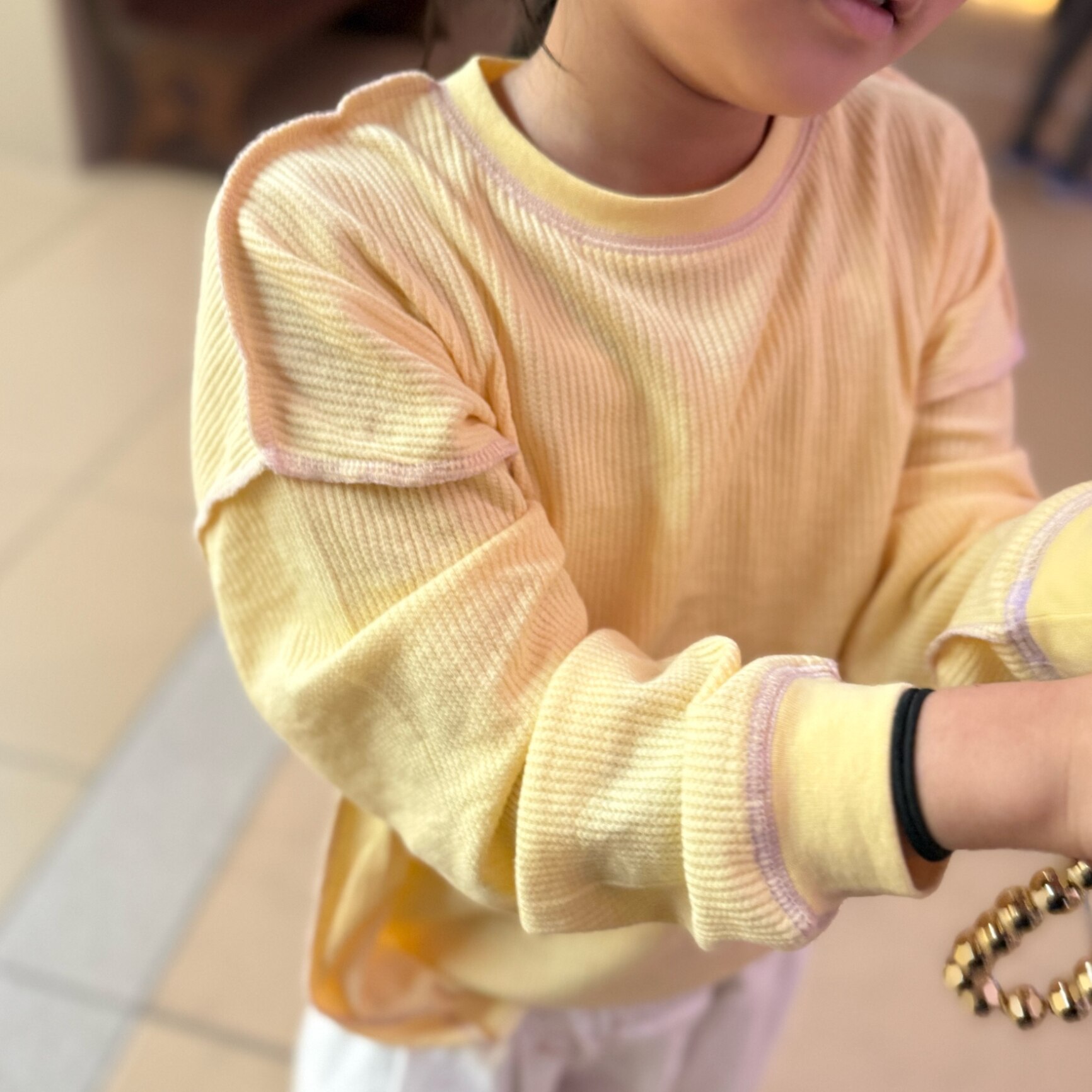 ＼10%OFFクーポン配布中／【 SALE 23%OFF】 ワッフル 長袖 Tシャツ | キッズ ベビー 子供 子ども こども 子供服 キッズ服 女の子 男の子 春物 トップス ロンt ロンティー ロングTシャツ ティーシャツ キッズtシャツ 長袖tシャツ 長袖t 無地 無地t 通園 通学 保育園 26SS