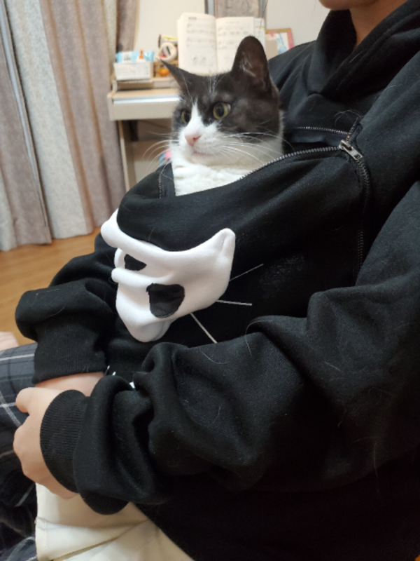 にゃんパーカー メンズ レディース にゃんこ ポケット 森ガール