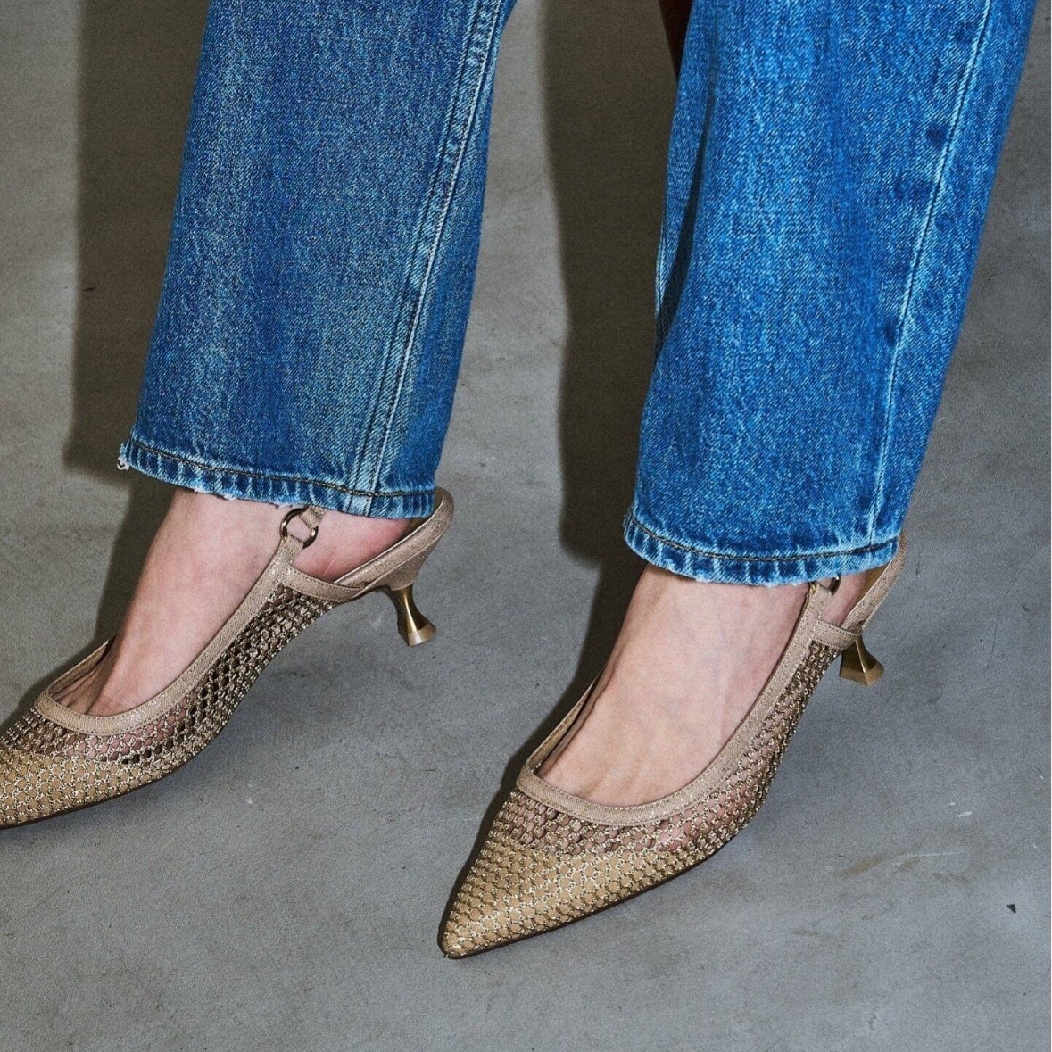 SALE／30%OFF】LE TALON 《追加》GRISE5cmポインテッドメッシュ