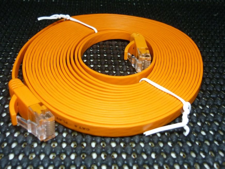 LANケーブル 5m CAT6 フラット ストレート イーサネットケーブル