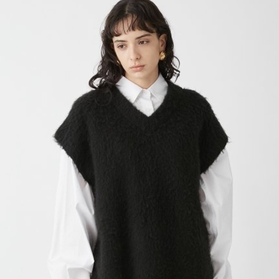 SALE／40%OFF】Vネックシャギーニットベストプルオーバー Mila Owen